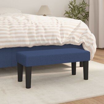 Bankje 70x30x30 cm stof blauw 1