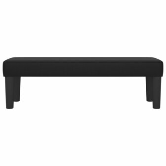 Bankje 100x30x30 cm kunstleer zwart 3