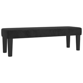 Bankje 100x30x30 cm fluweel zwart 2