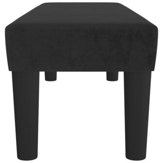 Bankje 100x30x30 cm fluweel zwart 4