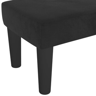 Bankje 100x30x30 cm fluweel zwart 5