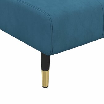 Chaise longue fluweel blauw 6