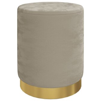 Hocker met opbergruimte rond fluweel donkergrijs 2
