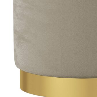 Hocker met opbergruimte rond fluweel donkergrijs 4