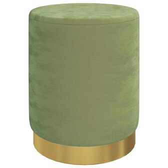 Hocker met opbergruimte rond fluweel mosterdgroen 2