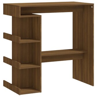 Bartafel met opbergrek 100x50x101,5 cm bewerkt hout bruin eiken 2