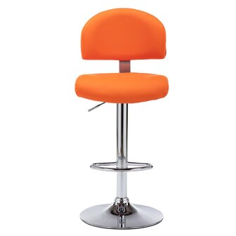 Barkruk kunstleer oranje 2