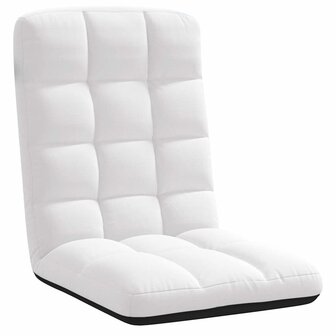 Vloerstoel inklapbaar 71x51x62 cm stof wit 2