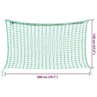 Hooinetten 2 st 200x120 cm rechthoekig polypropeen groen 8