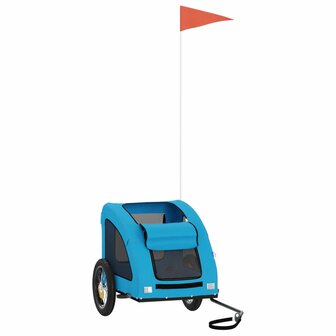 Hondenfietstrailer oxford stof en ijzer blauw 3