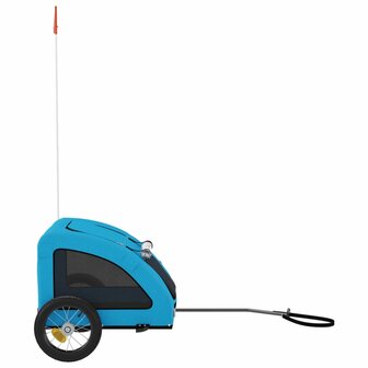 Hondenfietstrailer oxford stof en ijzer blauw 6
