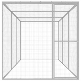 Kattenkooi 4,5x1,5x1,5 m gegalvaniseerd staal 2