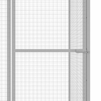 Kattenkooi 4,5x1,5x1,5 m gegalvaniseerd staal 4