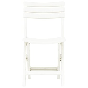 Tuinstoelen inklapbaar 2 st kunststof wit 3