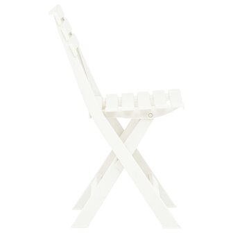 Tuinstoelen inklapbaar 2 st kunststof wit 5
