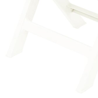 Tuinstoelen inklapbaar 2 st kunststof wit 7