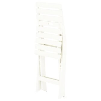 Tuinstoelen inklapbaar 2 st kunststof wit 8