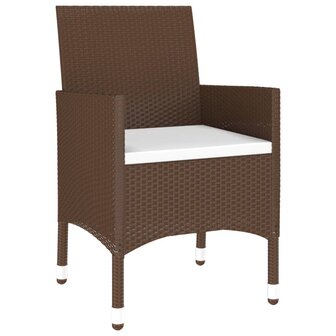 3-delige Tuinset poly rattan bruin 5