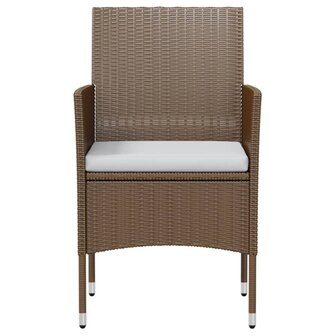 3-delige Tuinset poly rattan bruin 4