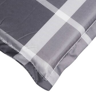 Ligbedkussen200x60x3 cm oxford stof ruitpatroon grijs 6