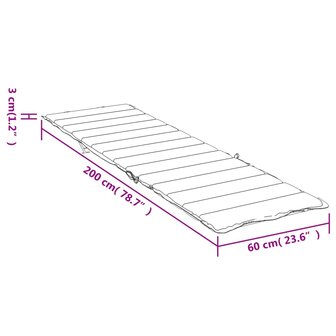 Ligbedkussen200x60x3 cm oxford stof ruitpatroon grijs 9
