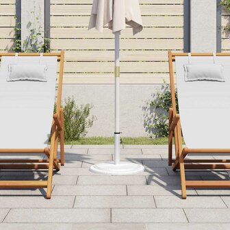 Parasolvoet 45x45x30 cm gietijzer wit 3