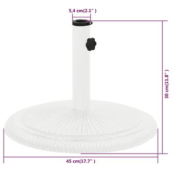 Parasolvoet 45x45x30 cm gietijzer wit 9