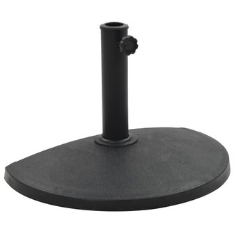 Parasolvoet halfrond 9 kg polyresin zwart 1
