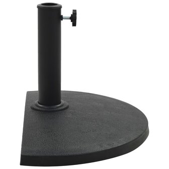 Parasolvoet halfrond 9 kg polyresin zwart 2