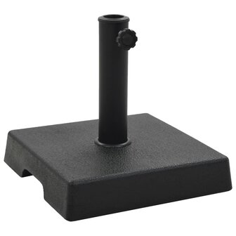 Parasolvoet vierkant 8 kg polyresin zwart 1