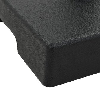 Parasolvoet vierkant 8 kg polyresin zwart 4