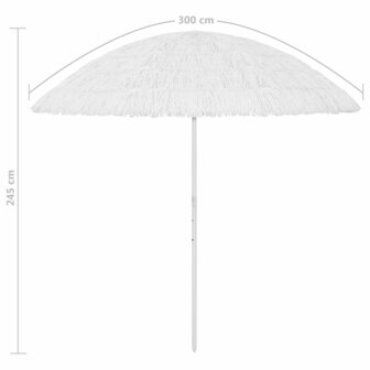 Strandparasol Hawa&iuml; 300 cm wit 8