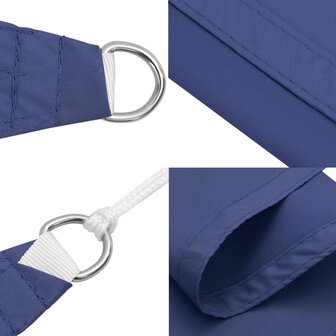 Zonnescherm driehoekig 2,5x2,5x3,5 m oxford stof blauw 7