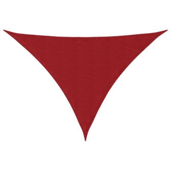 Zonnescherm driehoekig 2,5x2,5x3,5 m oxford stof rood 2