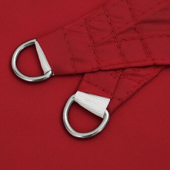 Zonnescherm driehoekig 2,5x2,5x3,5 m oxford stof rood 5