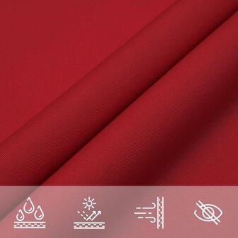 Zonnescherm driehoekig 2,5x2,5x3,5 m oxford stof rood 7