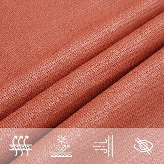 Zonnezeil 160 g/m&sup2; 3x3x4,2 m HDPE terracottakleurig 7