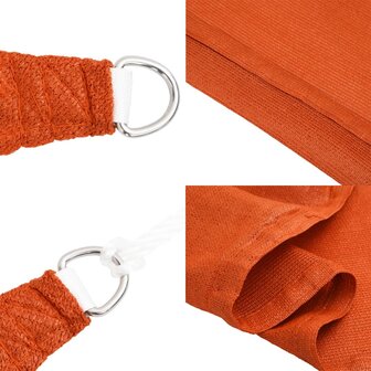 Zonnezeil 160 g/m&sup2; 2x2 m HDPE oranje 7