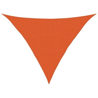 Zonnezeil 160 g/m&sup2; driehoekig 2,5x2,5x3,5 m HDPE oranje 2