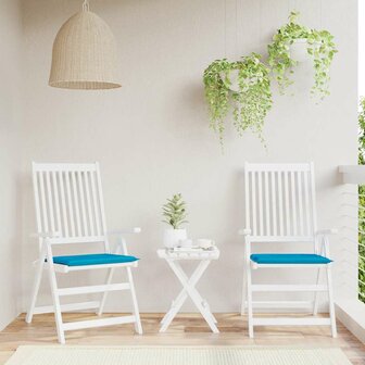 Tuinstoelkussens 2 st 40x40x3 cm oxford stof blauw 1