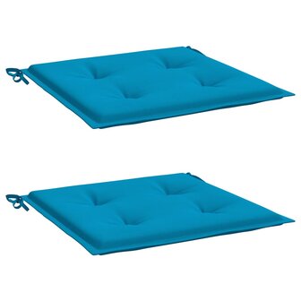 Tuinstoelkussens 2 st 40x40x3 cm oxford stof blauw 3