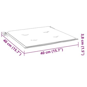 Tuinstoelkussens 2 st 40x40x3 cm oxford stof blauw 9