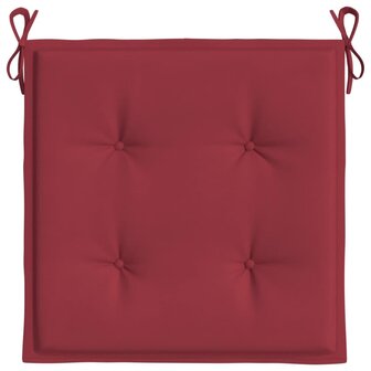 Tuinstoelkussens 4 st 50x50x3 cm oxford stof wijnrood 6