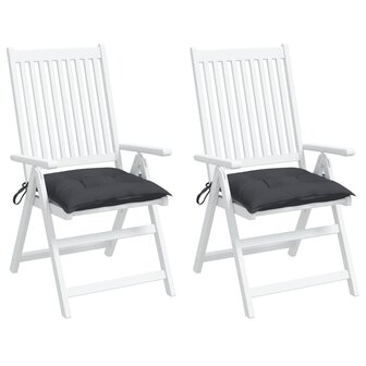 Stoelkussens 2 st 40x40x7 cm oxford stof antracietkleurig 4