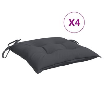 Stoelkussens 4 st 40x40x7 cm oxford stof antracietkleurig 2