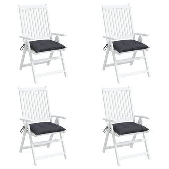 Stoelkussens 4 st 40x40x7 cm oxford stof antracietkleurig 4