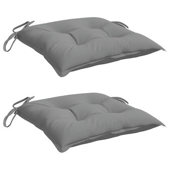 Stoelkussens 2 st 40x40x7 cm oxford stof grijs 3