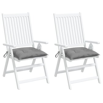 Stoelkussens 2 st 40x40x7 cm oxford stof grijs 4
