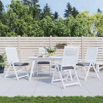 Stoelkussens 4 st 40x40x7 cm oxford stof grijs 1