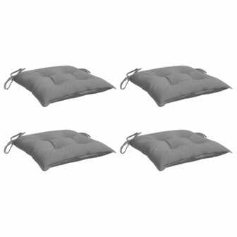 Stoelkussens 4 st 40x40x7 cm oxford stof grijs 3